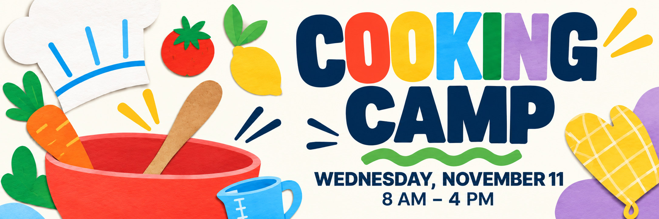 Colorful Cooking Camp Poster